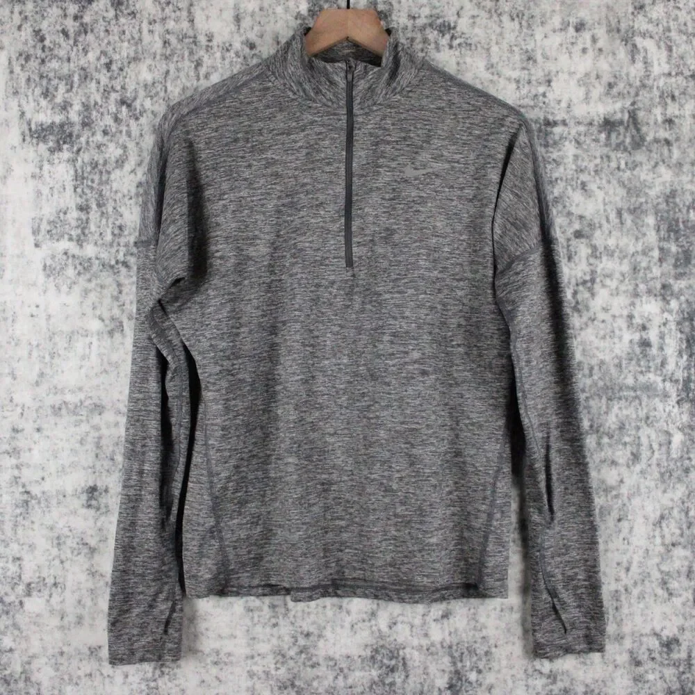 Nike Element 1/4 Zip Pullover Women's Size S Gray Dri Fit Training Running